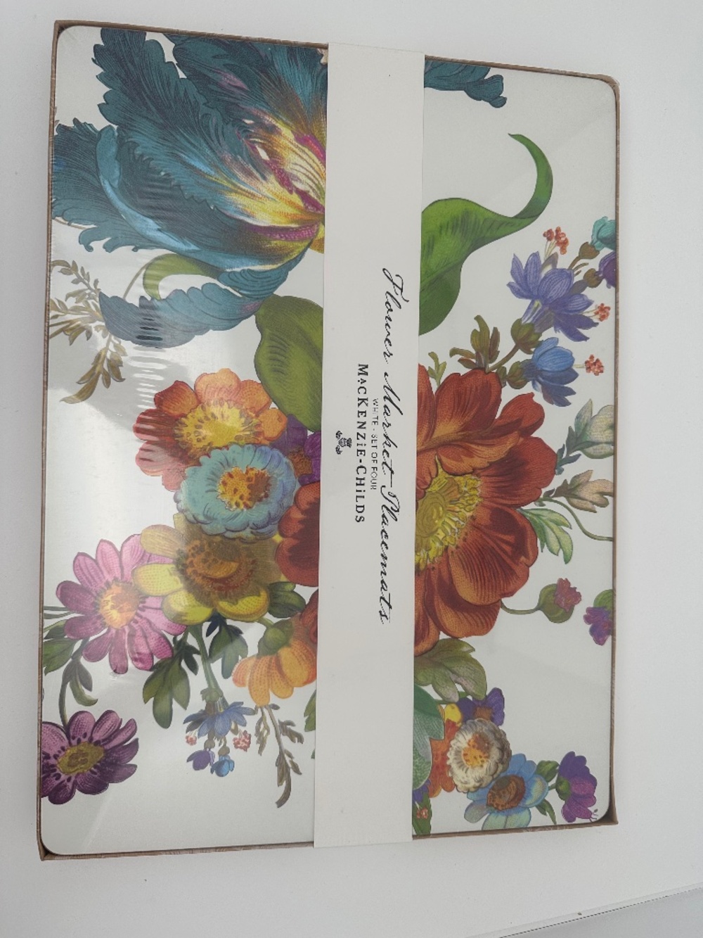 Mac Kenzie Child's White Flower Market Placemats